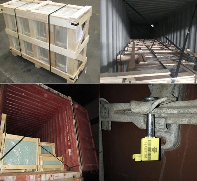 Glass for loading the container