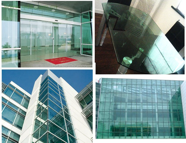 5mm F-green float glass application