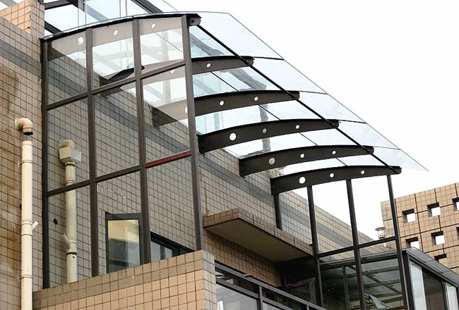 13.14mm clear PVB laminated glass use for canopy: