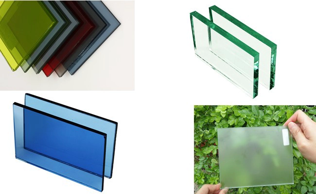 tinted glass and frosted glass for decoration