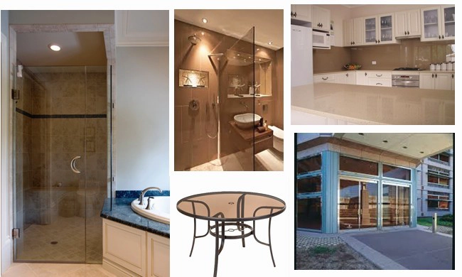 10mm bronze tempered safety glass