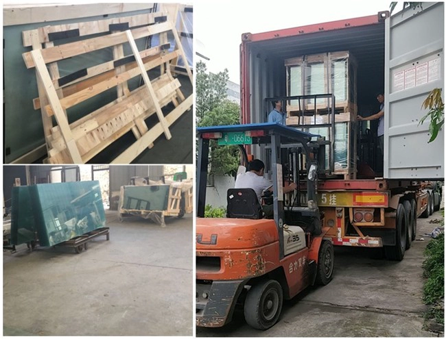 Packaging of tempered glass greenhouse roof
