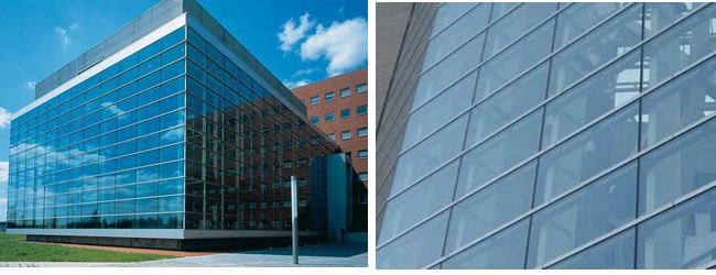 Low e insulated glass curtain wall