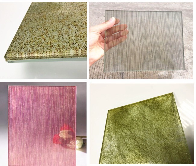 art decorative woven tempered laminated glass