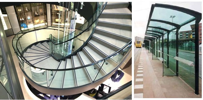 green bending glass application