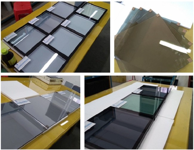 low e glass samples color