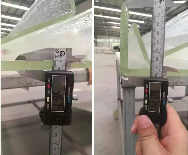 10mm low iron U-type glass sample
