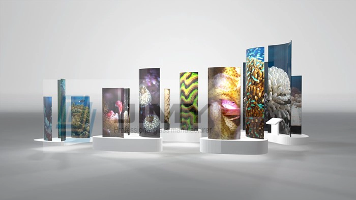 big size printed curved glass laminated