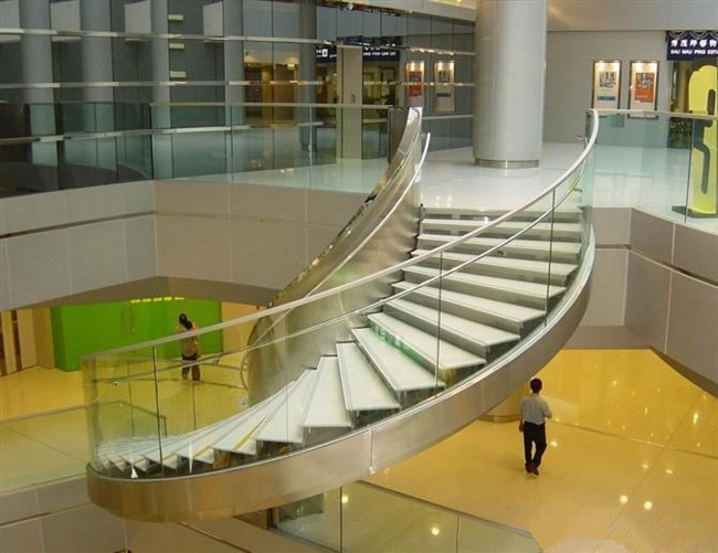 10mm curved tempered glass used for handrail