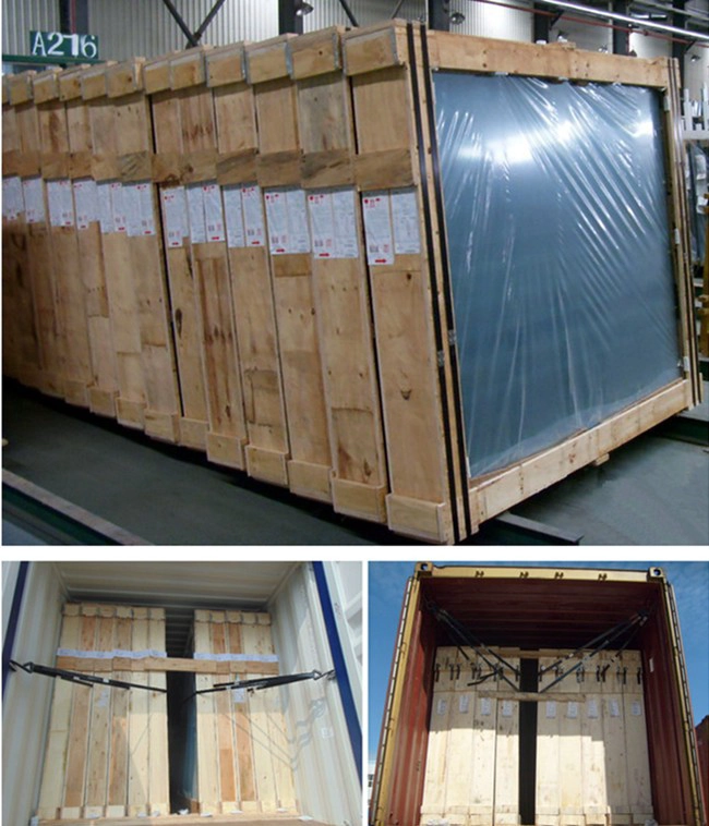 Packing and loading for grey reflective glass