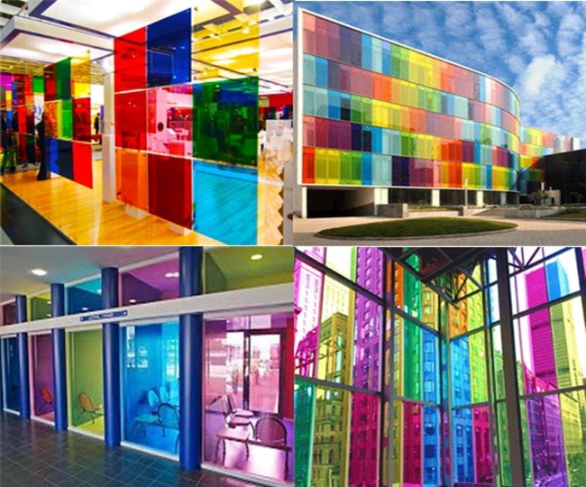 6.38mm multifarious color PVB laminated glass