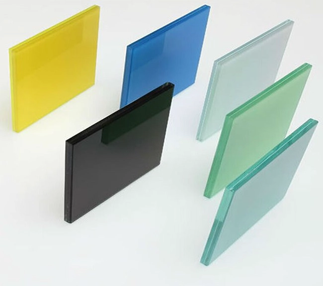 colored tempered laminated glass