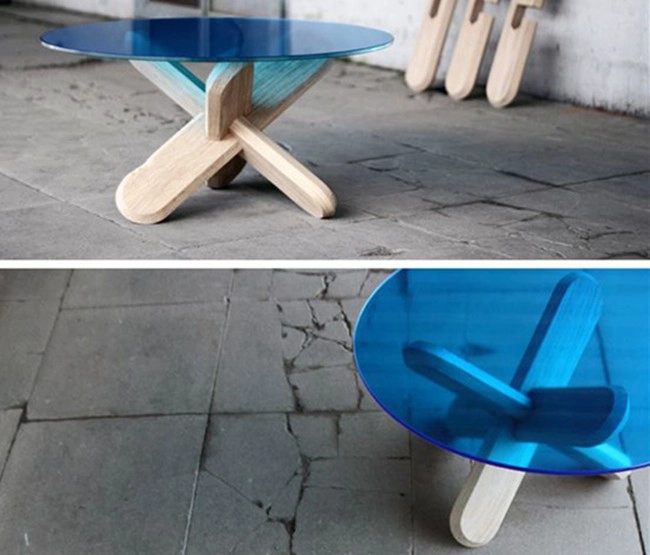 8mm dark blue glass table tops