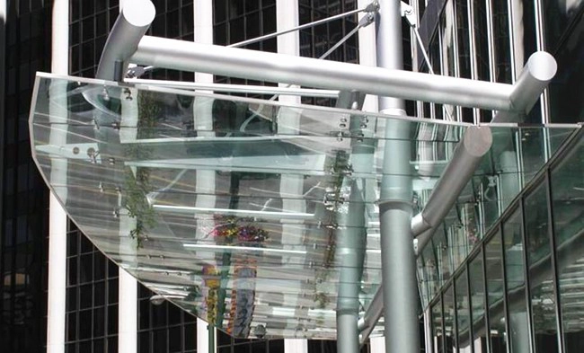 China tempered glass canopy price