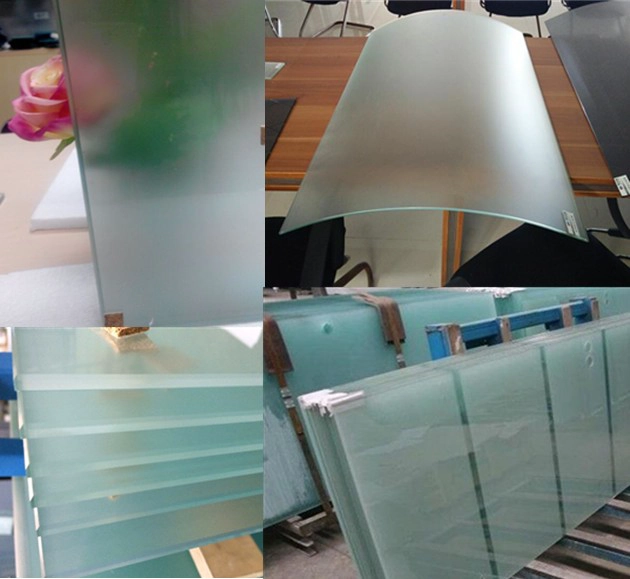 12mm semi transparent tempered glass doors