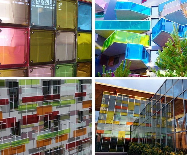 security colorful decorative balcony window glass