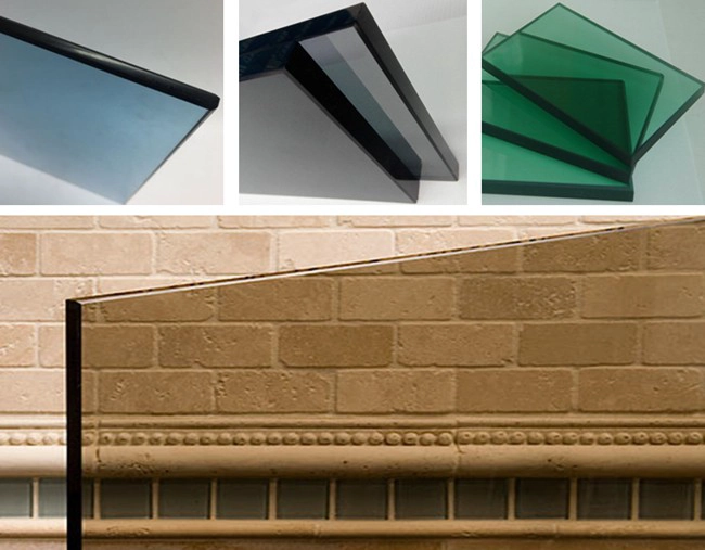 bronze blue green grey black color decorative safety tempered glass