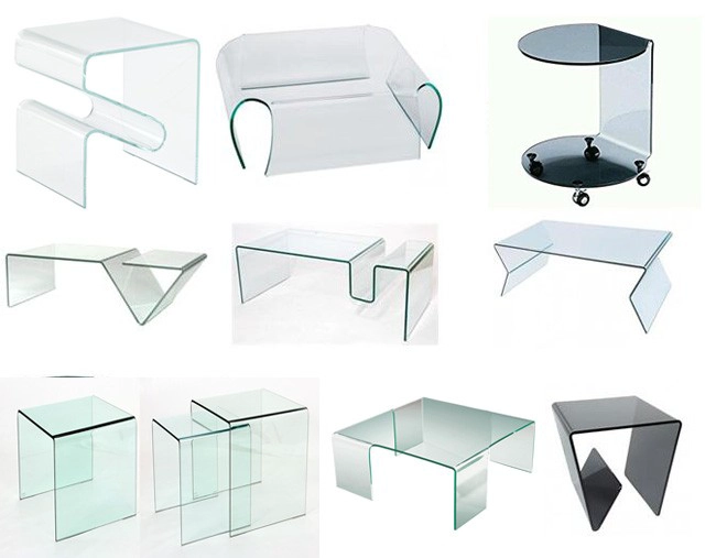 China 6mm curved glass cabinet doors