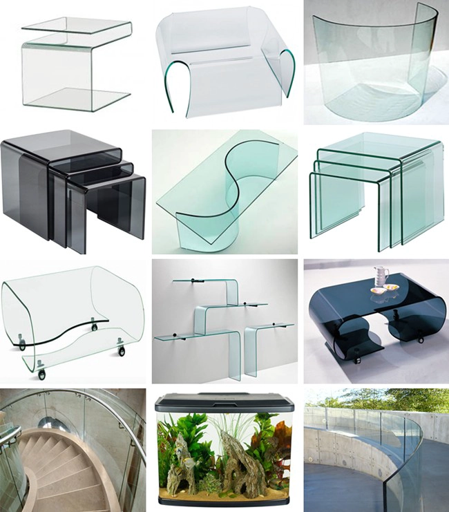 Curved tempered glass and hot bent annealed glass application