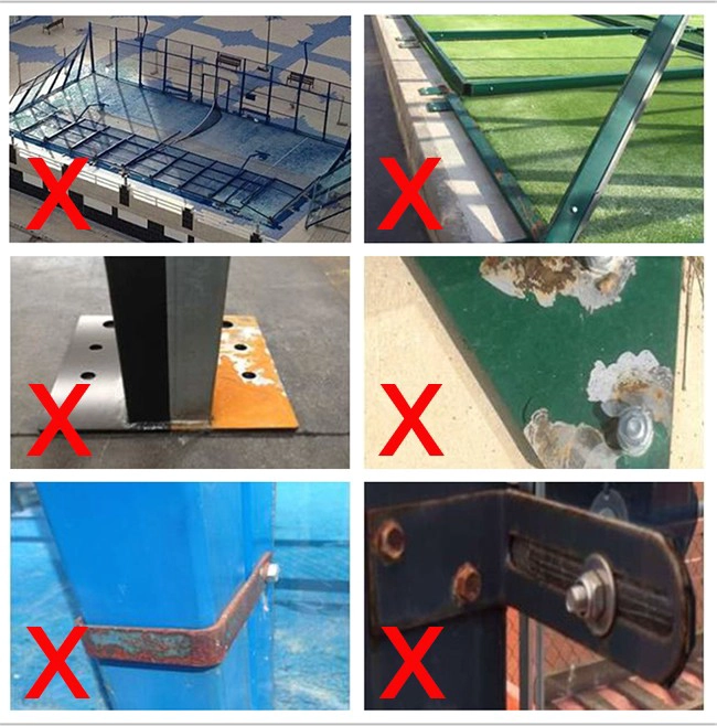 steel for padel court