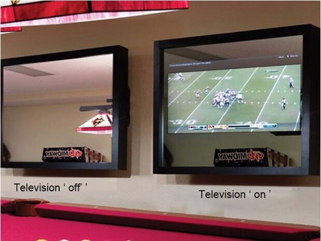 4mm two way mirror for hidden television
