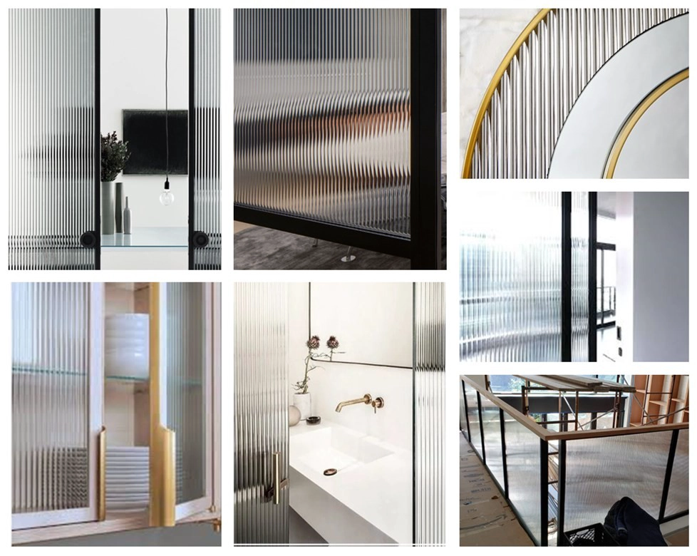 fluted ribbed reeded glass application