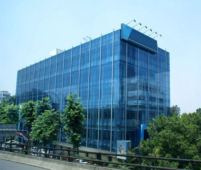 dark blue color reflective glass