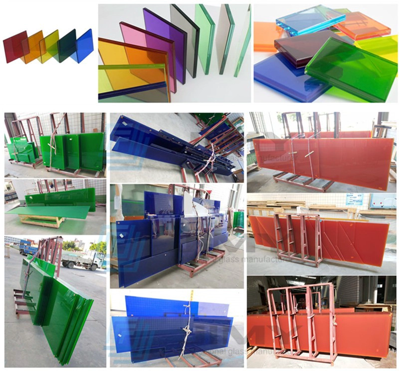 color PVB laminated glass for glass balustrade railing fence balcony