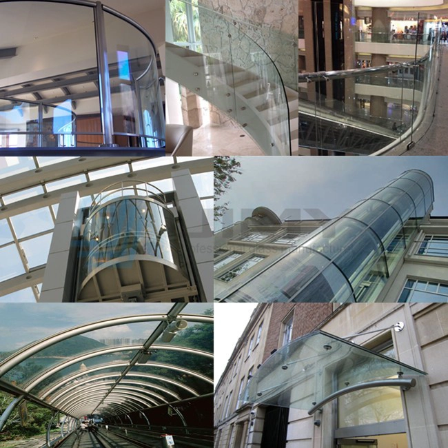 11.52mm curved laminated safety glass wholesaler