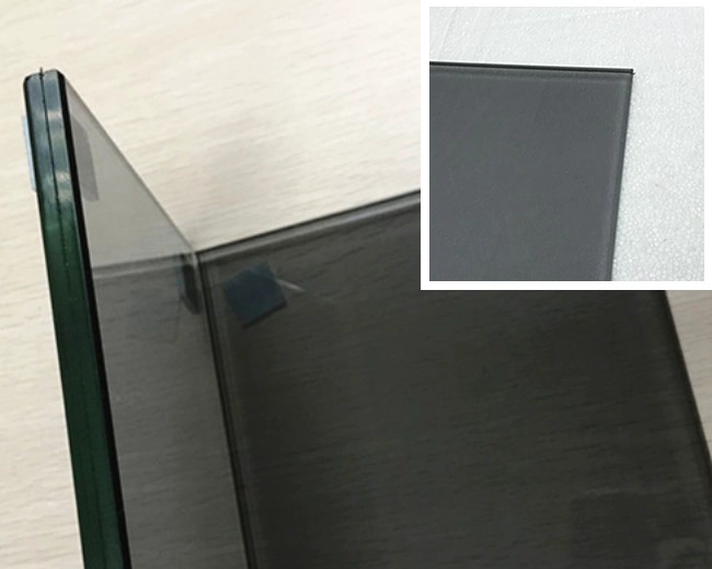 10.38mm grey color PVB laminated glass