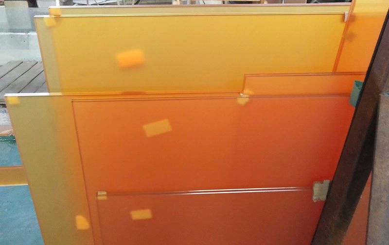frosted PVB laminated glass