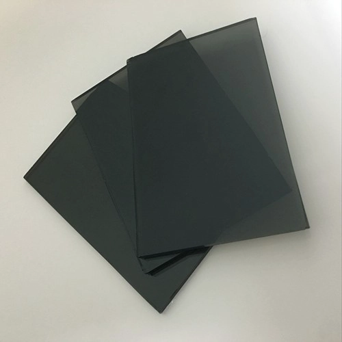 Fabricação de vidro reflexivo de cinza escuro de 4mm, Vidro revestido duro de cor preta de 4mm, Fornecedor de vidro reflector de sentido único de 4mm