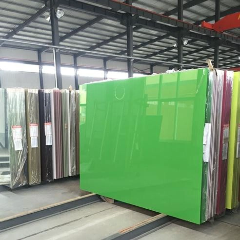 8mm Lacquered glass for table top,ultra white back painted glass 8mm