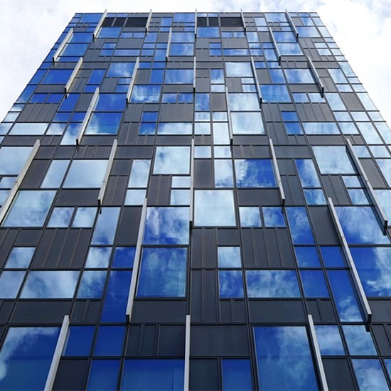 Architecture skyscraper modern reflective insulated glass facades and tempered laminated insulated curtain wall glass