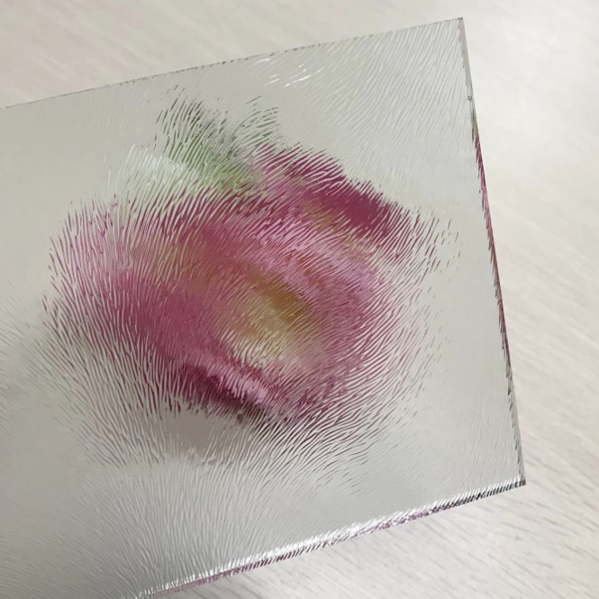 Ucuz fiyat 4mm net Şinşilla dekoratif desenli cam üreticisi Çin