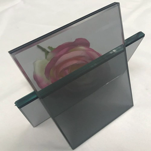 China architectural glazing 10.38mm dark grey black PVB film VSG laminated glass 551