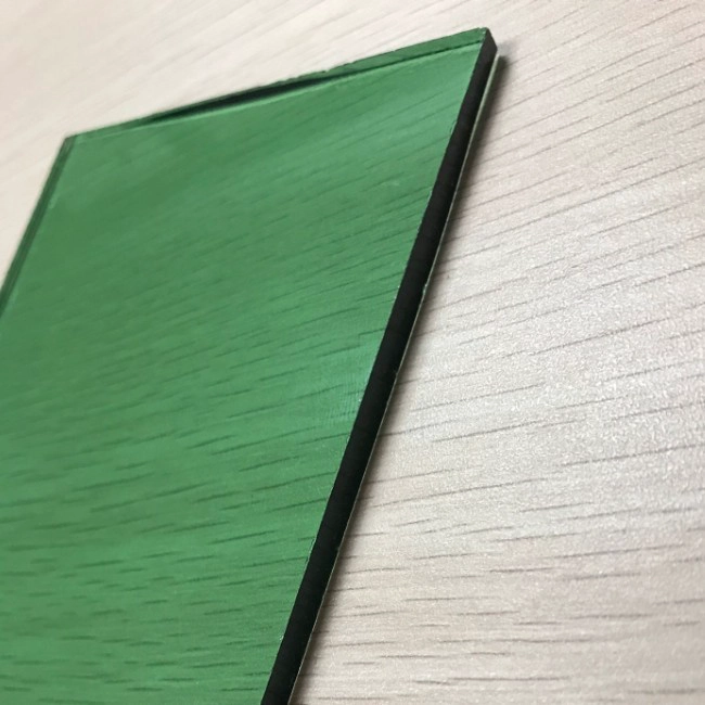 Çin fabrika doğrudan 5.5mm koyu yeşil renklendirilmiş float cam ihraç