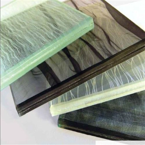 China Hersteller maßgeschneiderte Design 5 + 5mm dekorativen Stoff Verbundglasscheiben