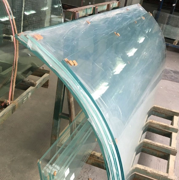 Personalizado muito limpo vidro laminado temperado curvo preço