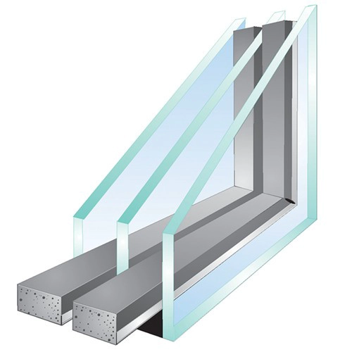 Different types energy efficiency triple insulating glass for windows and doors