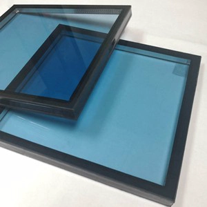 China Excellent solar control 6mm blue tempered glass+16A+8.38mm laminated glass blue tempered insulated glass heat reduce for energy saving projects manufacturer