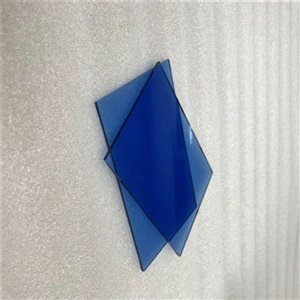 Boa qualidade preço razoável China 4mm azul escuro colorido float vidro fábrica