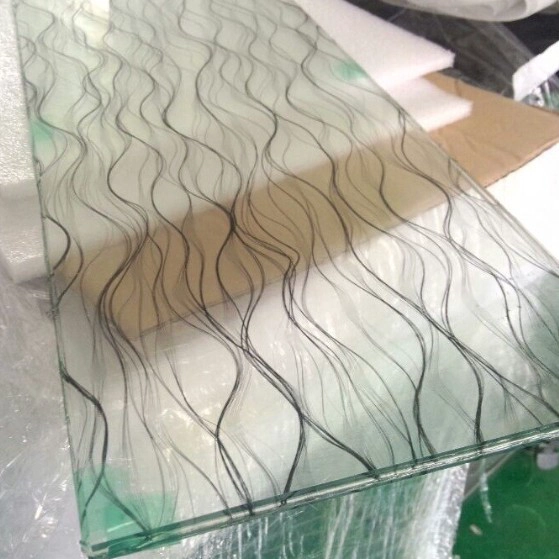 Hochwertige 4 + 4mm PVB-Dekoration laminiert Stoff Glas Hersteller