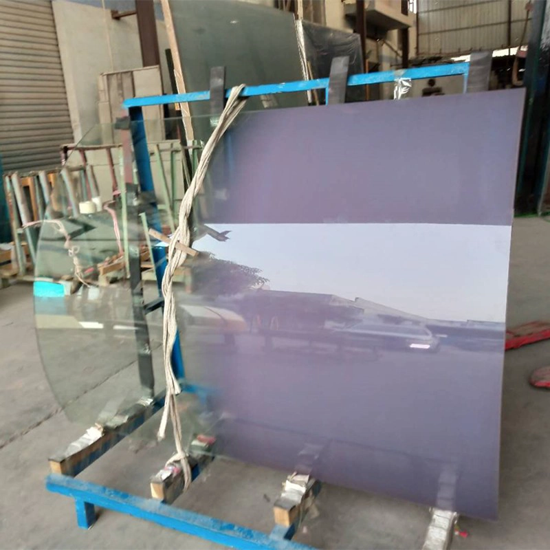 Wholesale price China glass manufacturer supply high quality colored PVB gradient color tempered laminated glass railing balustrade balcony fence