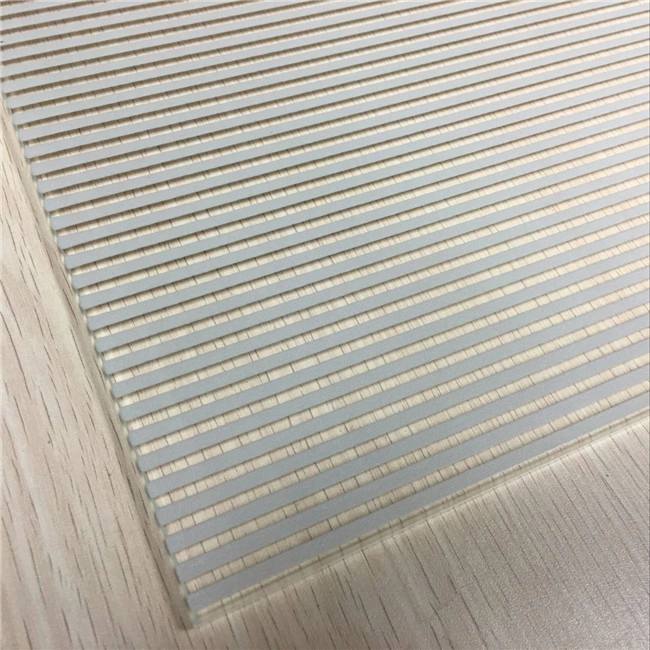 écran de soie usine de verre d'impression en Chine, motif linéaire couleur blanche sérigraphiée verre, couleur blanche coût en verre fritte céramique