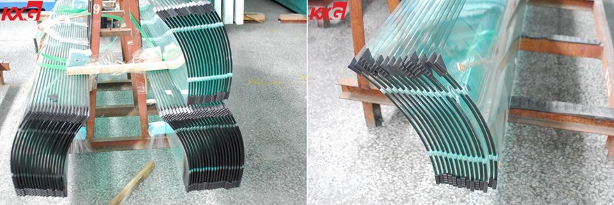 8mm clear curved toughened glass