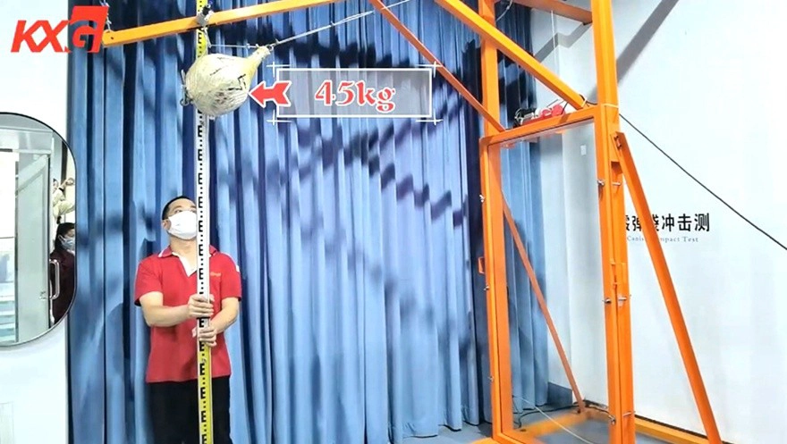 KXG toughened glass test