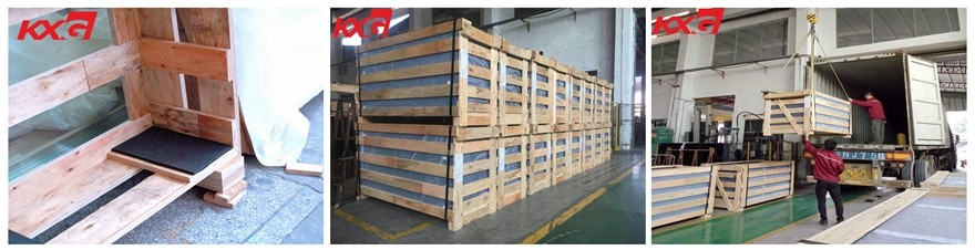 building tempered glass wooden package