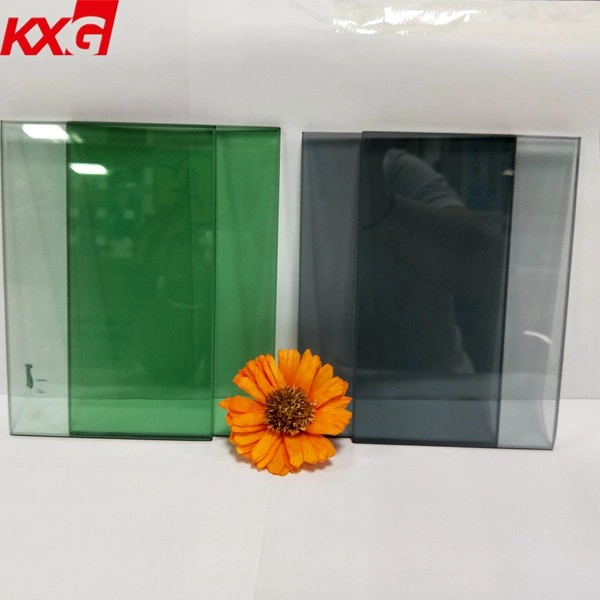 green and grey tinted glass