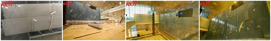 China professional building glass factory 6mm silk screen printed glass for partition wall airport